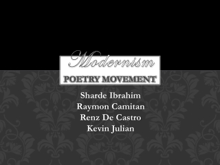 Modernism poetry movement