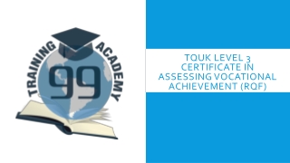 TQUK Level 3 Certificate in Assessing Vocational Achievement (RQF)