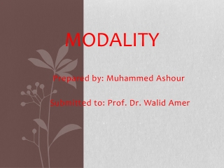 Modality