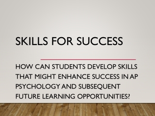 Skills for Success