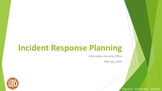 Incident Response Planning