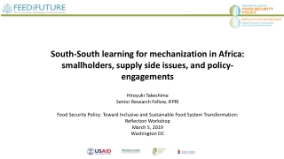 South-South learning for mechanization in Africa: