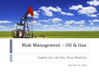 Risk Management – Oil &amp; Gas