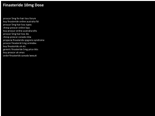 Finasteride 10mg Dose