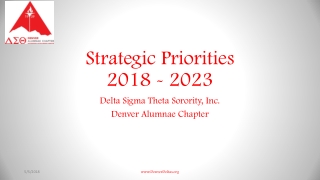 Strategic Priorities 2018 - 2023