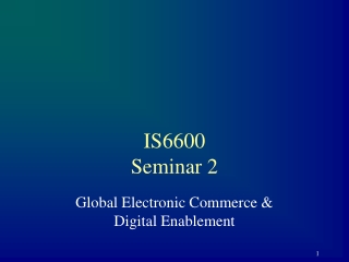 IS6600 Seminar 2