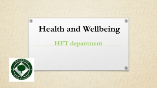 Health and Wellbeing