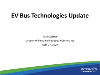 EV Bus Technologies Update