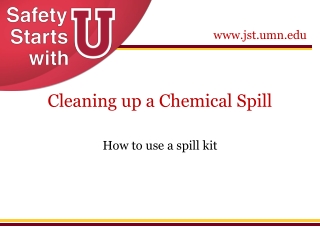 Cleaning up a Chemical Spill