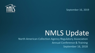 September 16, 2019 NMLS Update