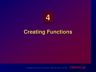 Creating Functions