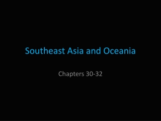 Southeast Asia and Oceania