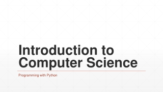 Introduction to Computer Science