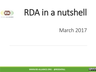 RDA in a nutshell March 2017