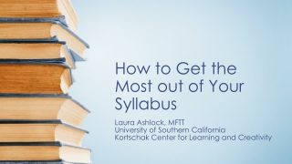 How to Get the Most out of Your Syllabus