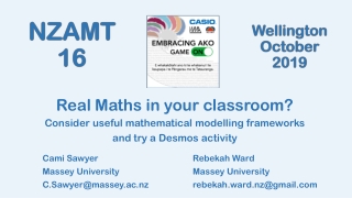 Real Maths in your classroom? Consider useful mathematical modelling frameworks