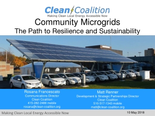 Community Microgrids The Path to Resilience and Sustainability