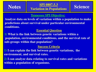 Tennessee SPI Objective: