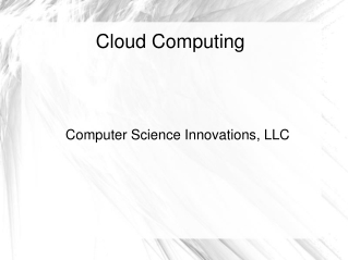 Cloud Computing