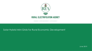 Solar Hybrid Mini Grids for Rural Economic Development