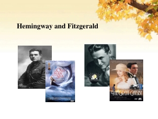 Hemingway and Fitzgerald