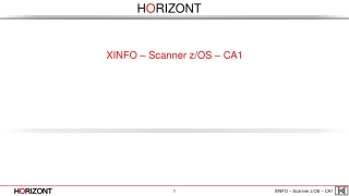 XINFO – Scanner z/OS – CA1