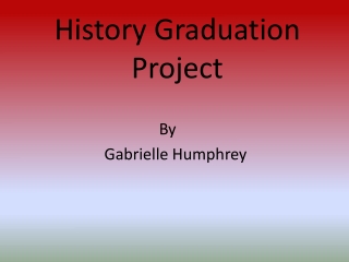 History Graduation Project