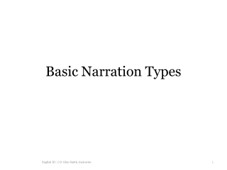 Basic Narration Types