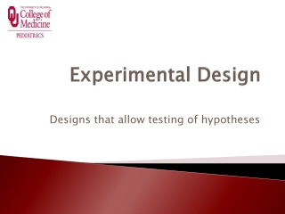 Experimental Design