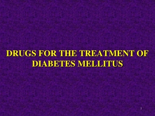 DRUGS FOR THE TREATMENT OF DIABETES MELLITUS