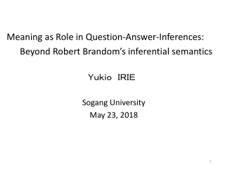 Meaning as Role in Question-Answer-Inferences: Beyond Robert Brandom’s inferential semantics