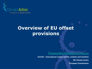 Overview of EU offset provisions