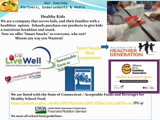 Our Journey Partners, Endorsements &amp; Media Healthy Kids