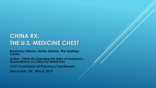 China Rx: The U.S. Medicine Chest