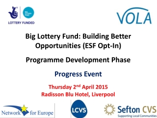 Big Lottery Fund: Building Better Opportunities (ESF Opt-In) Programme Development Phase