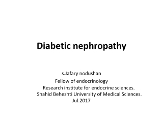 Diabetic nephropathy