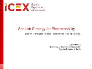 Spanish Strategy for Electromobility