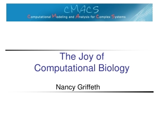 The Joy of Computational Biology