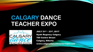 CALGARY DANCE TEACHER EXPO