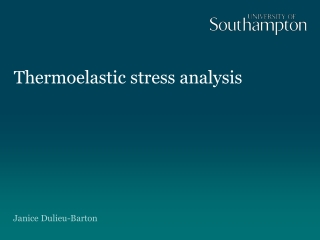 Thermoelastic stress analysis