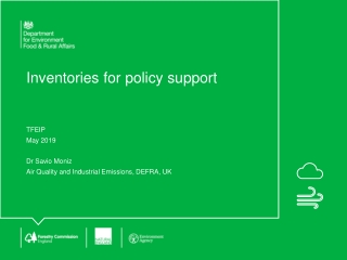 Inventories for policy support TFEIP May 2019 Dr Savio Moniz