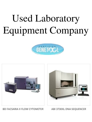 Used Laboratory Equipment Company