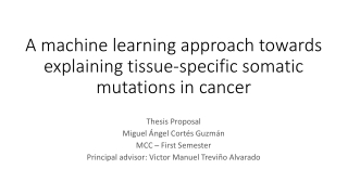 A machine learning approach towards explaining tissue-specific somatic mutations in cancer