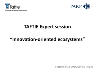 TAFTIE Expert session “ Innovation-oriented ecosystems ”