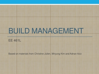 Build Management