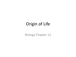 Origin of Life