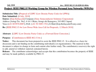 Project: IEEE P802.15 Working Group for Wireless Personal Area Networks (WPANs)