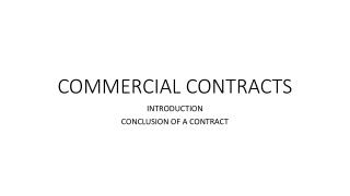 COMMERCIAL CONTRACTS