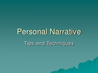 Personal Narrative