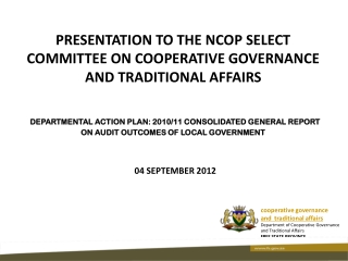 cooperative governance and traditional affairs